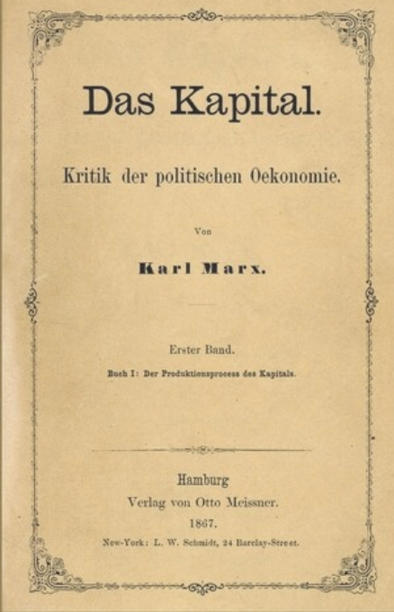 Karl Marx signed Das Kapital 1st edition