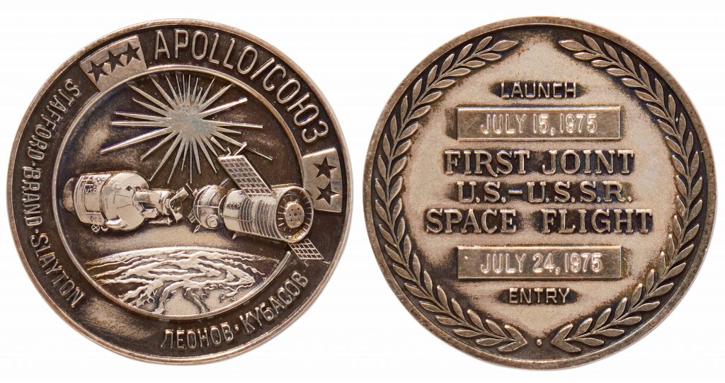 Apollo-Soyuz Flown Silver Robbins Medallion