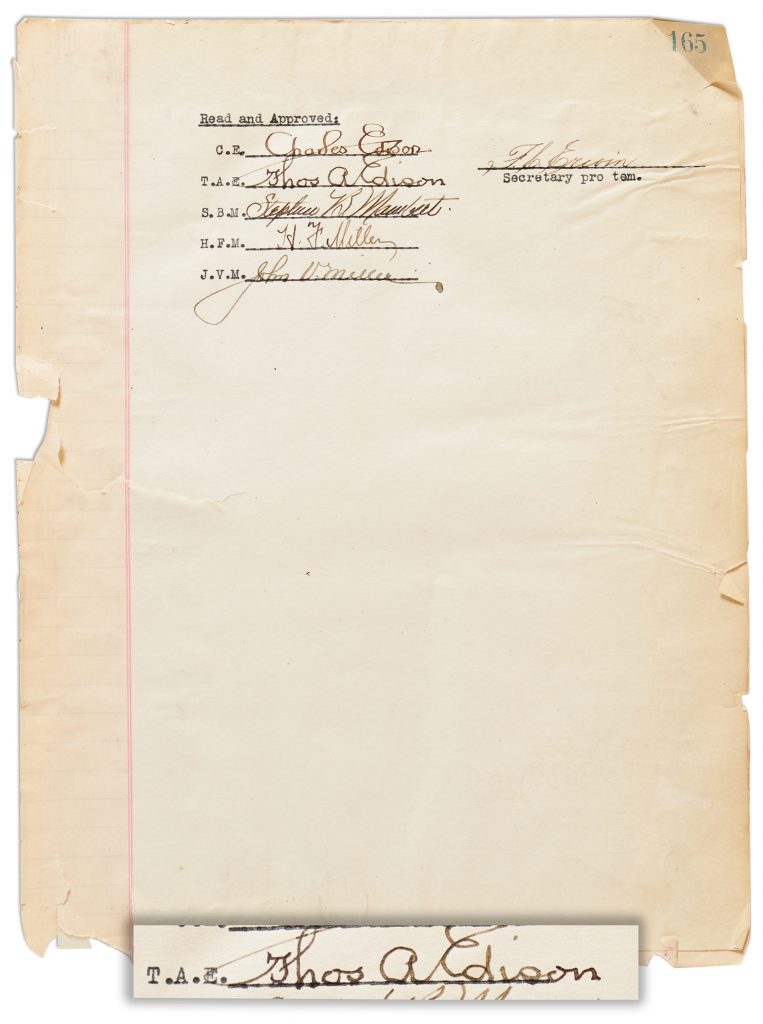 Thomas Edison 1877 autograph letter signed