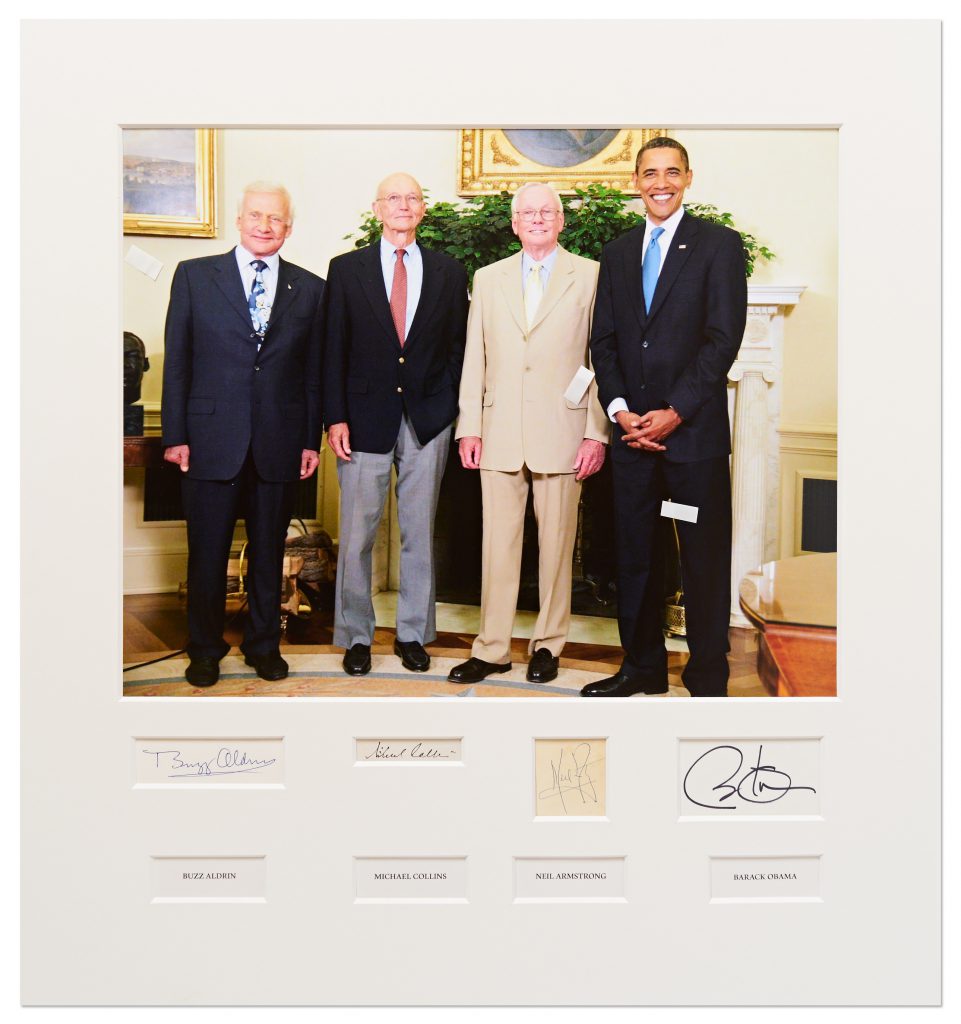 Apollo 11 and Barack Obama autographs