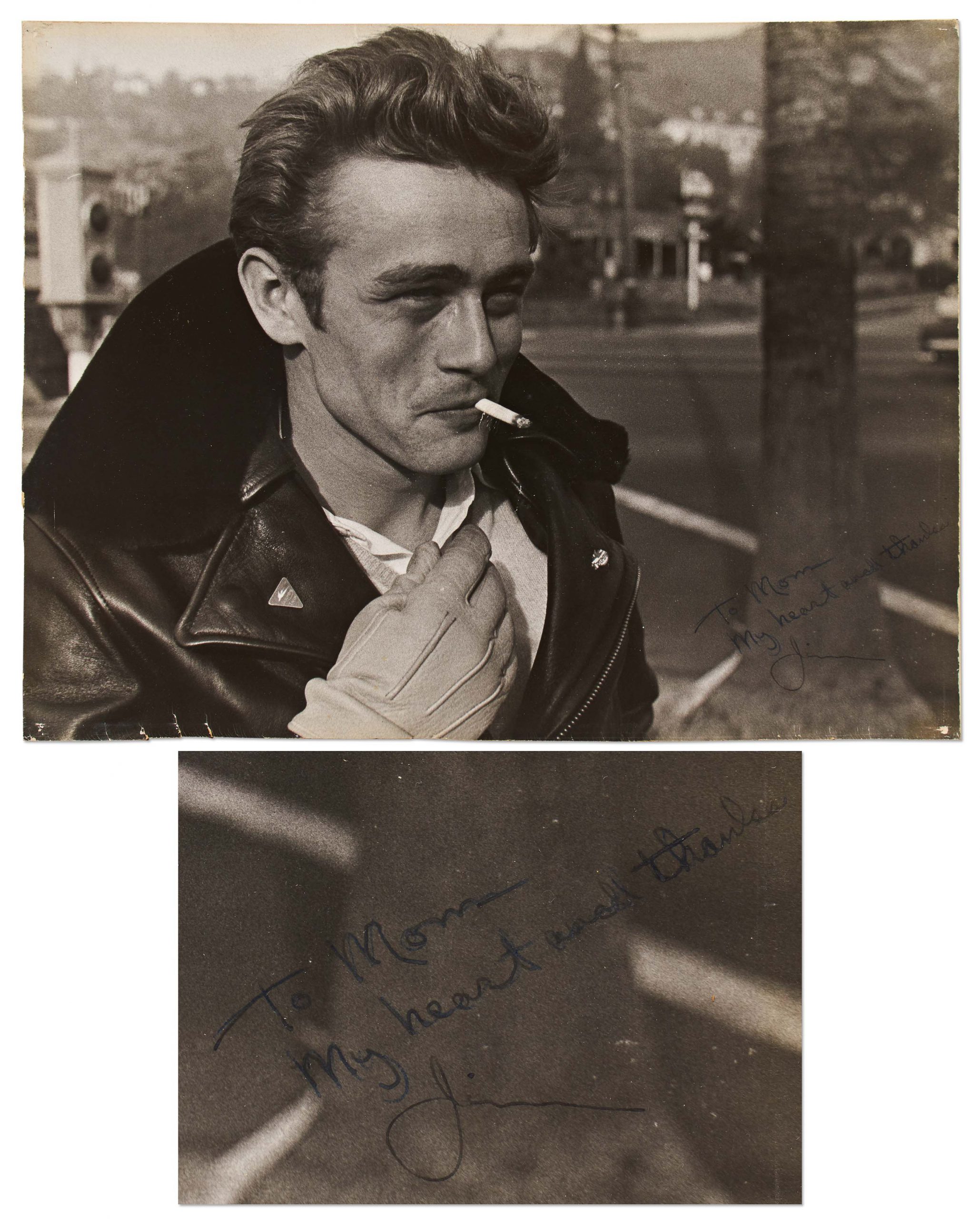 James Dean signed & inscribed photo sold at auction for $15,101