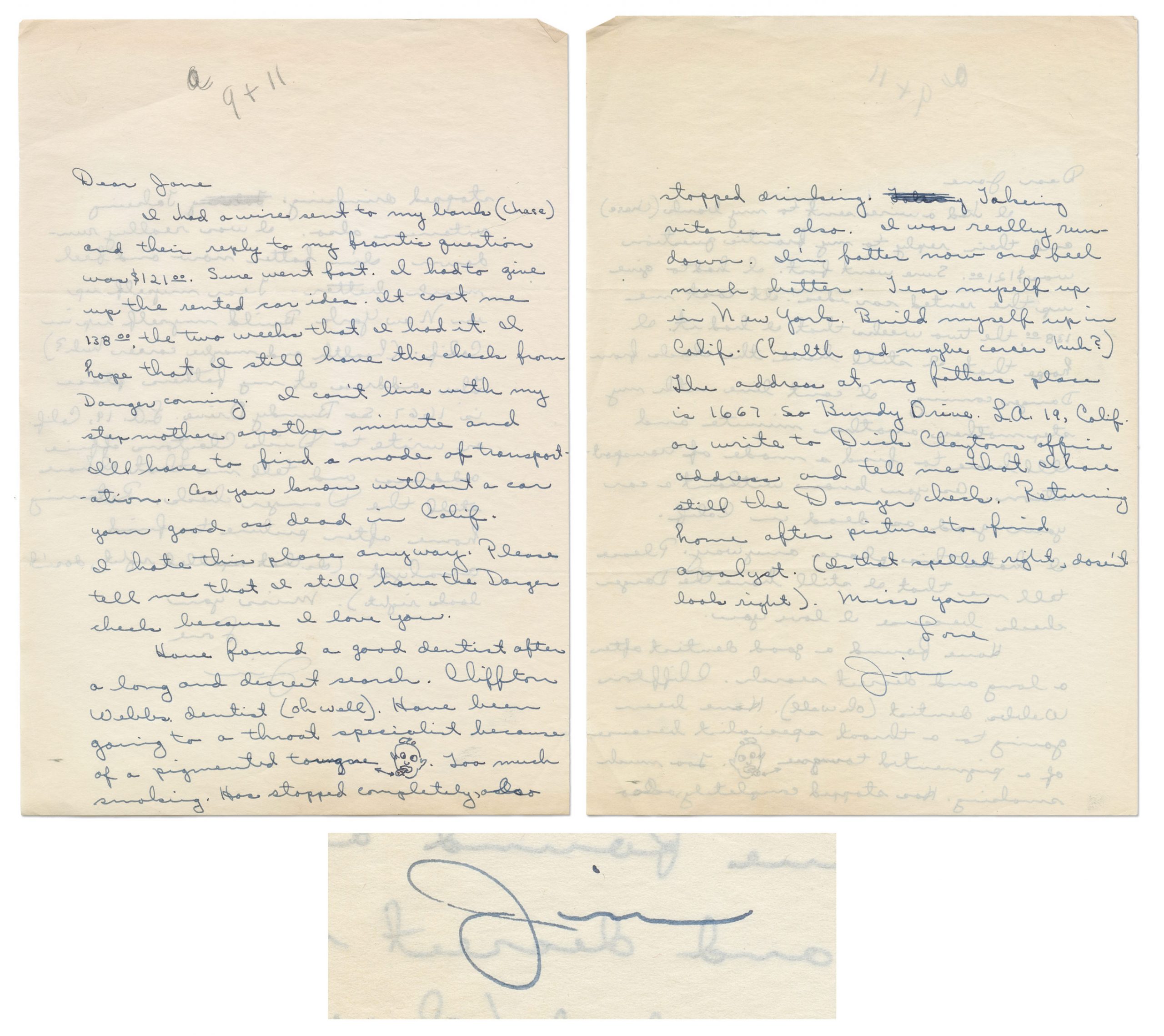 James Dean autograph letter signed sold for $10,706