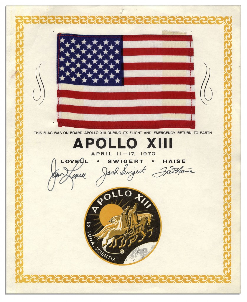 Apollo 13 Type 1 insurance cover crew signed
