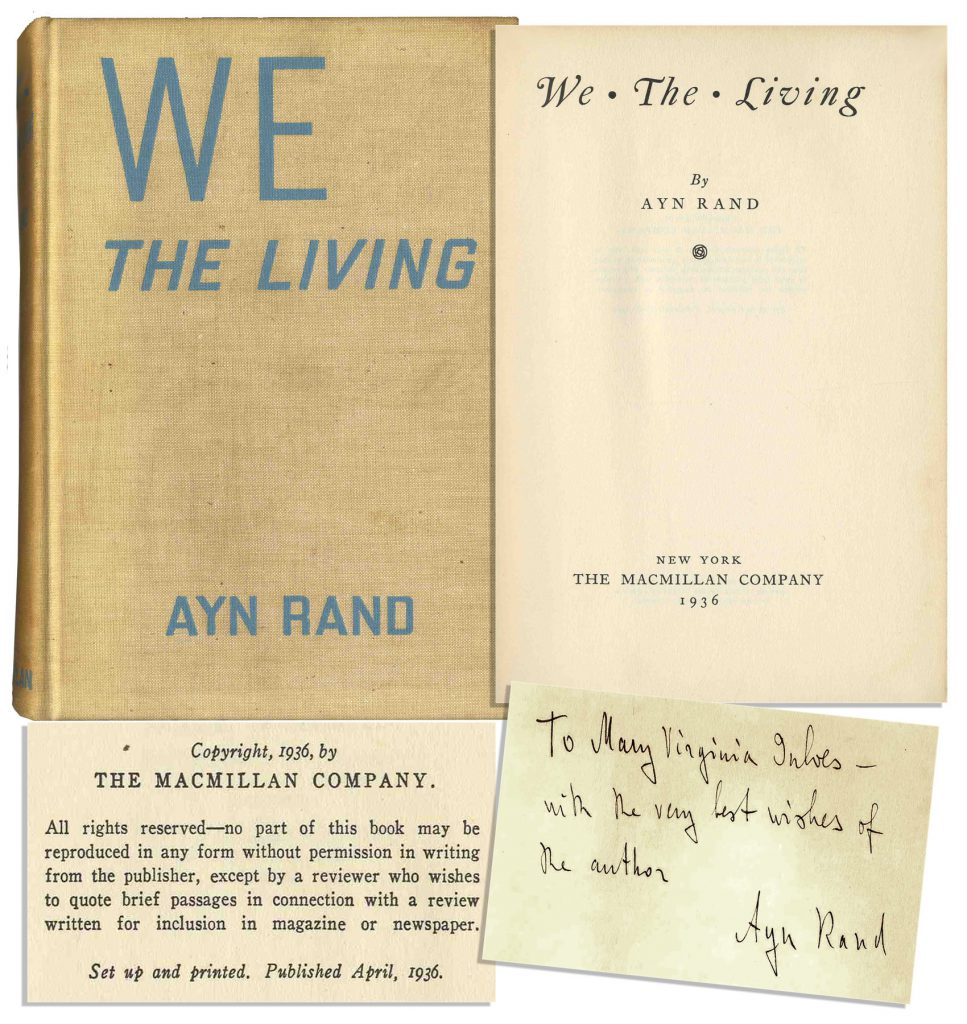 Ayn Rand signed photo