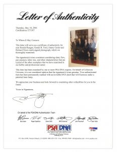 Ronald Reagan autograph