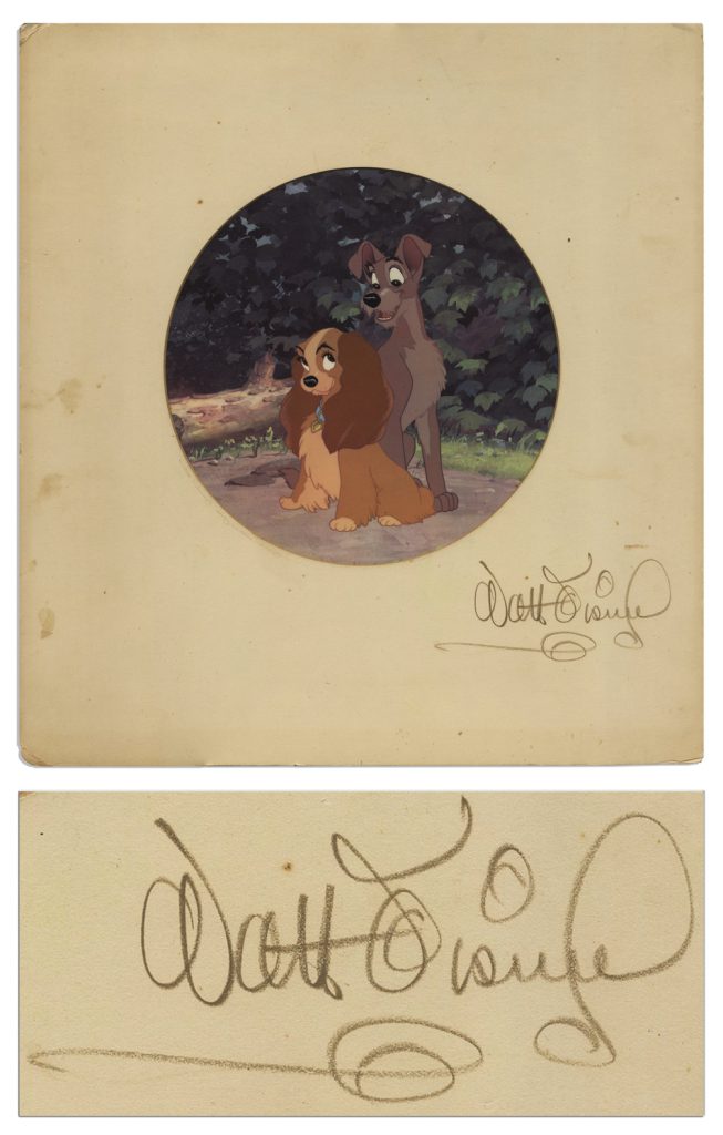 Lady Tramp Production Cel Master Pan Background Setup Spaghetti Dogs