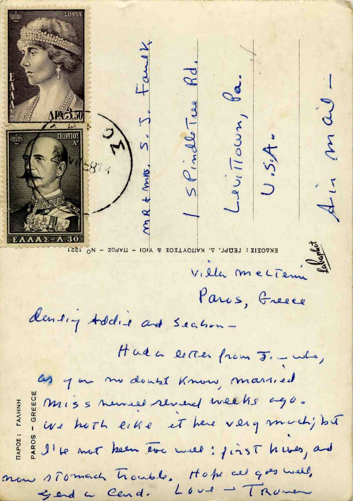 Truman Capote Autograph