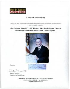 Gus Grissom autograph