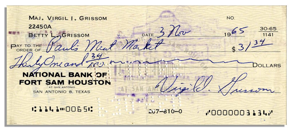 Gus Grissom autograph