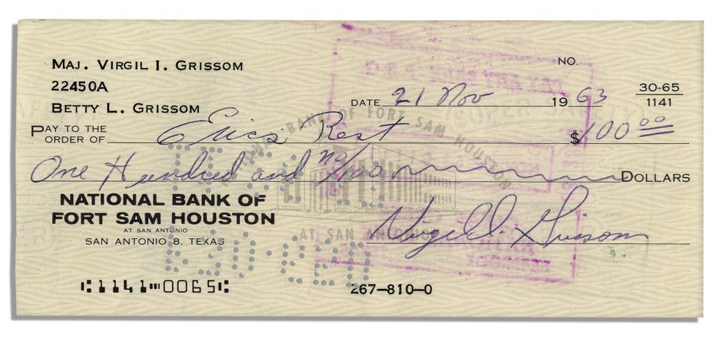 Gus Grissom autograph