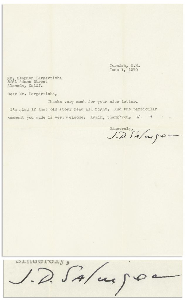 Raymond Chandler autograph