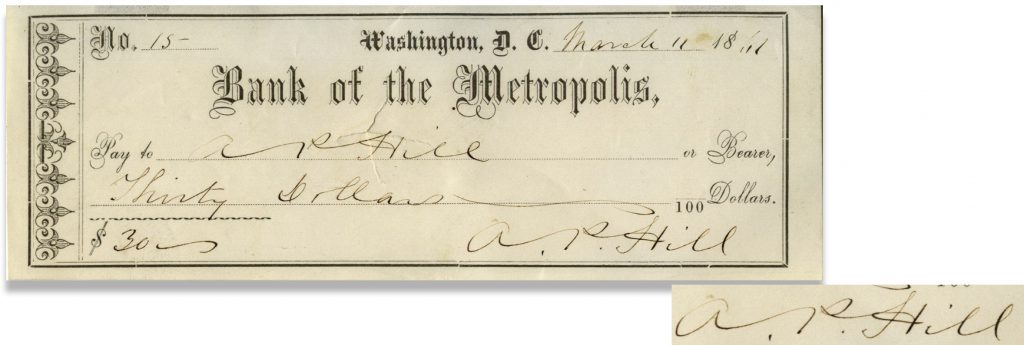 Albert Sidney Johnston autograph