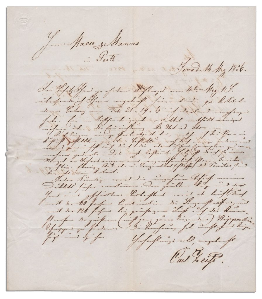 Carl Zeiss autograph