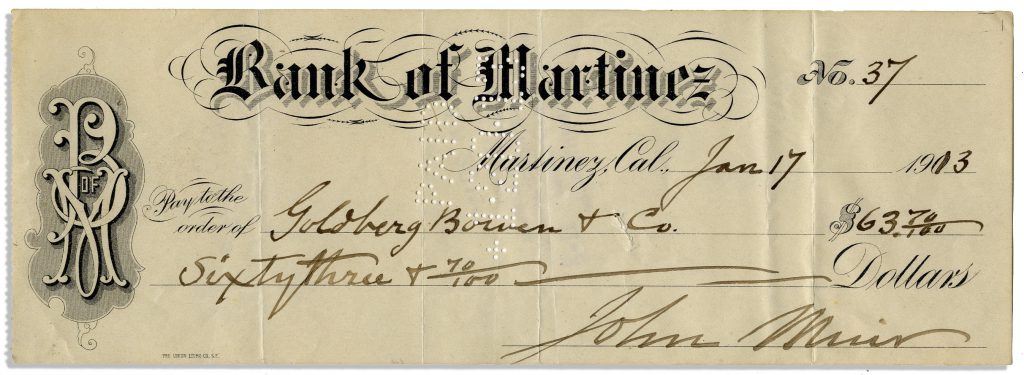 John Muir autograph