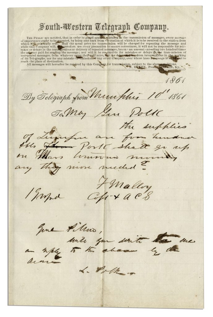 Leonidas Polk autograph
