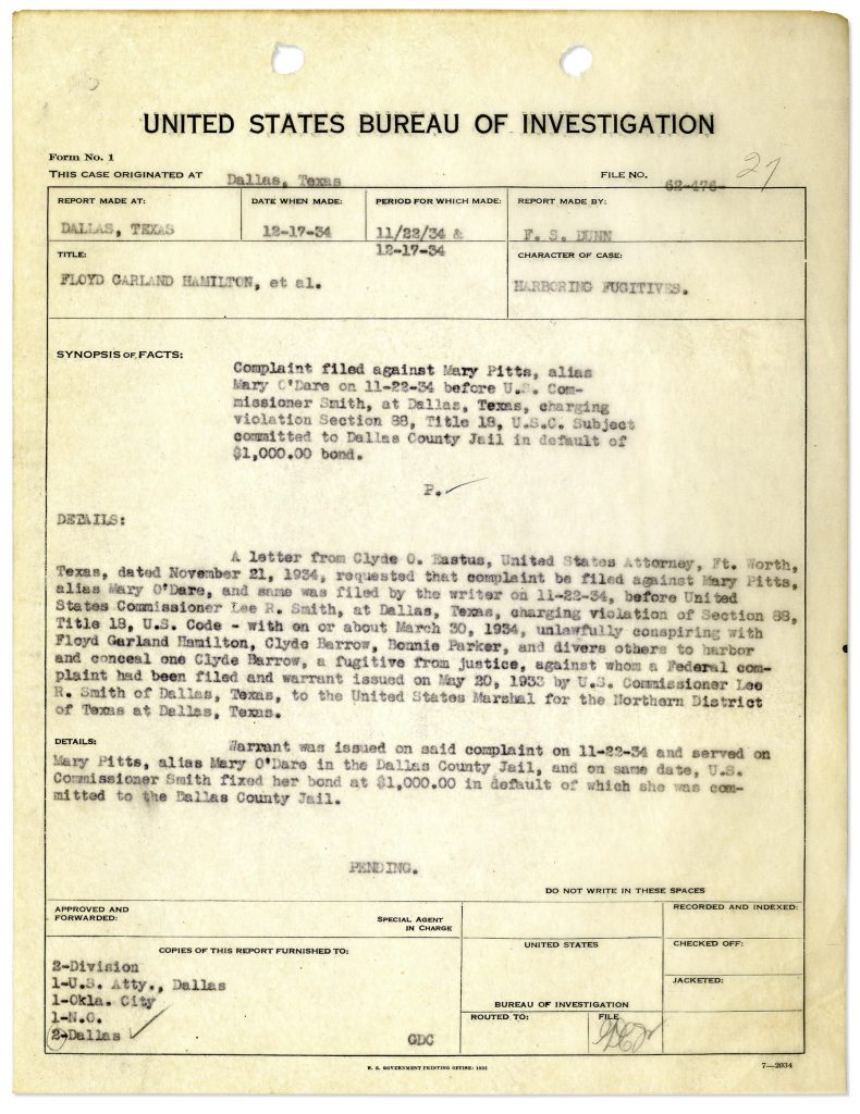 Bonnie & Clyde memorabilia