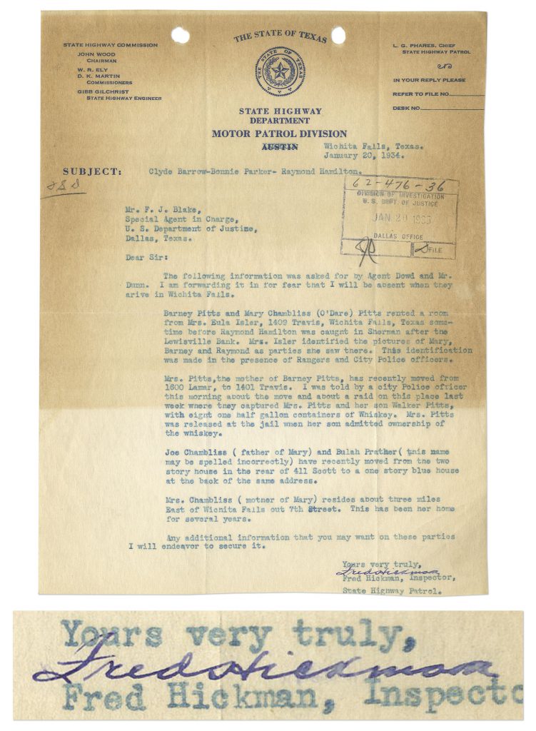 Bonnie & Clyde memorabilia