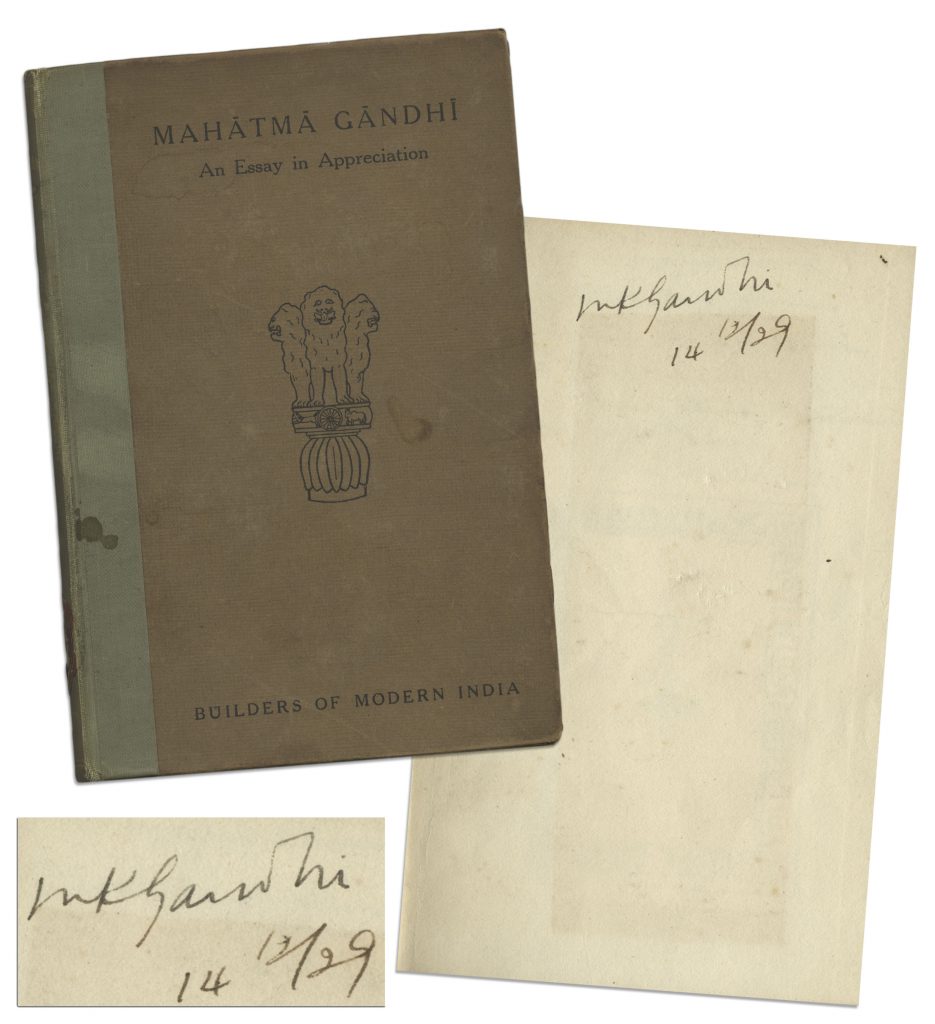 Mahatma Gandhi His Own Story signed