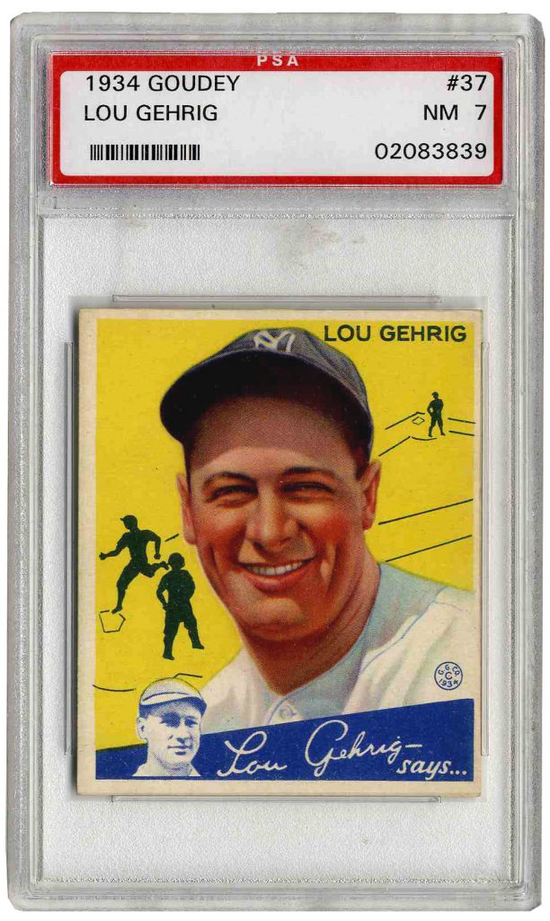1934 Goudey Lou Gehrig #37 PSA 7