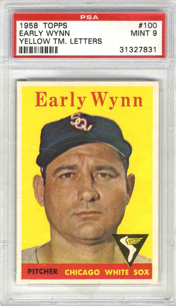 1958 Topps Early Wynn #100 PSA 9 Yellow