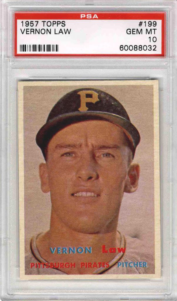 1957 Topps Vernon Law #199 PSA 10 