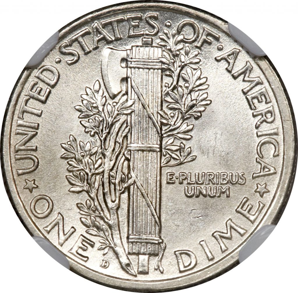 1919 D Liberty Dime 10c NGC MS65 FB