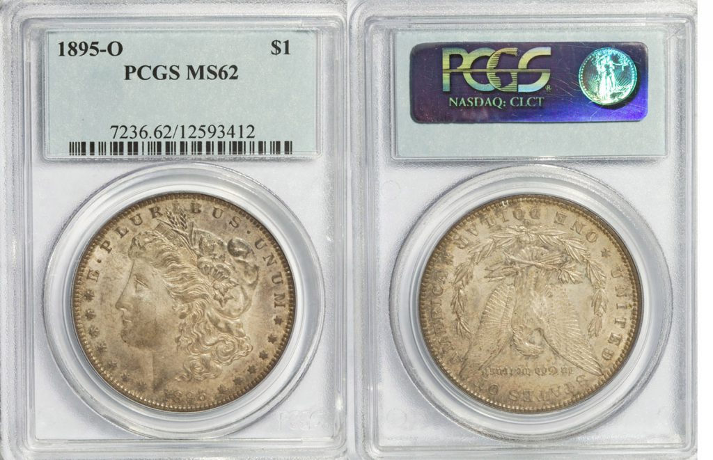 1895 O Morgan Dollar $1 PCGS MS62