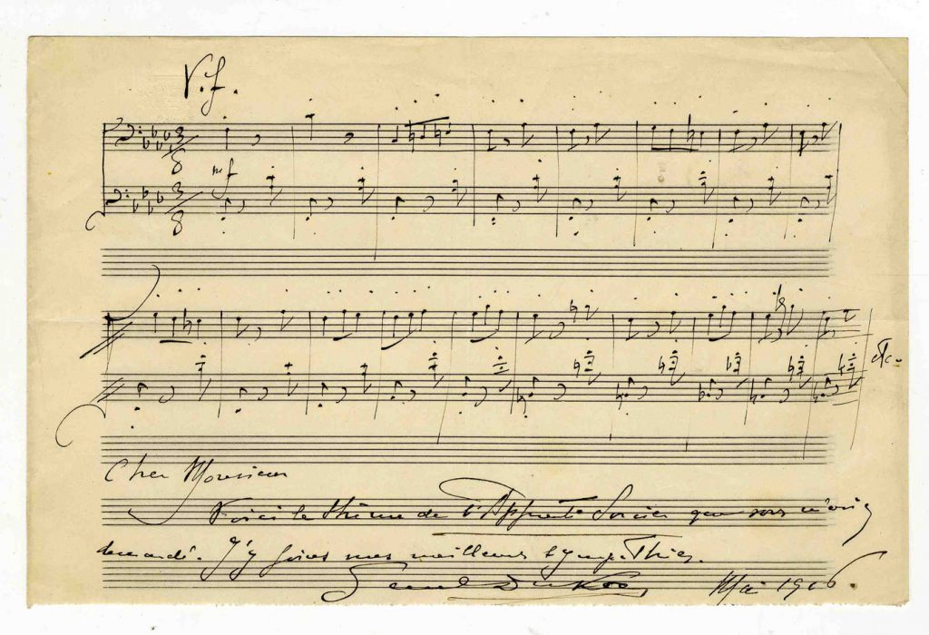 Paul Dukas autograph