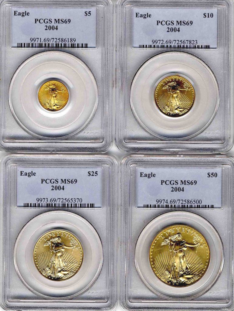2004 Gold Eagle Coin Set PCGS MS69