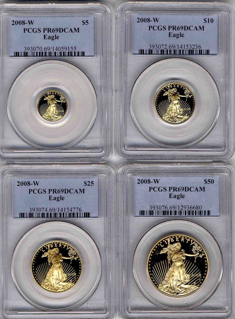 2008 W Eagle Gold Coin Set