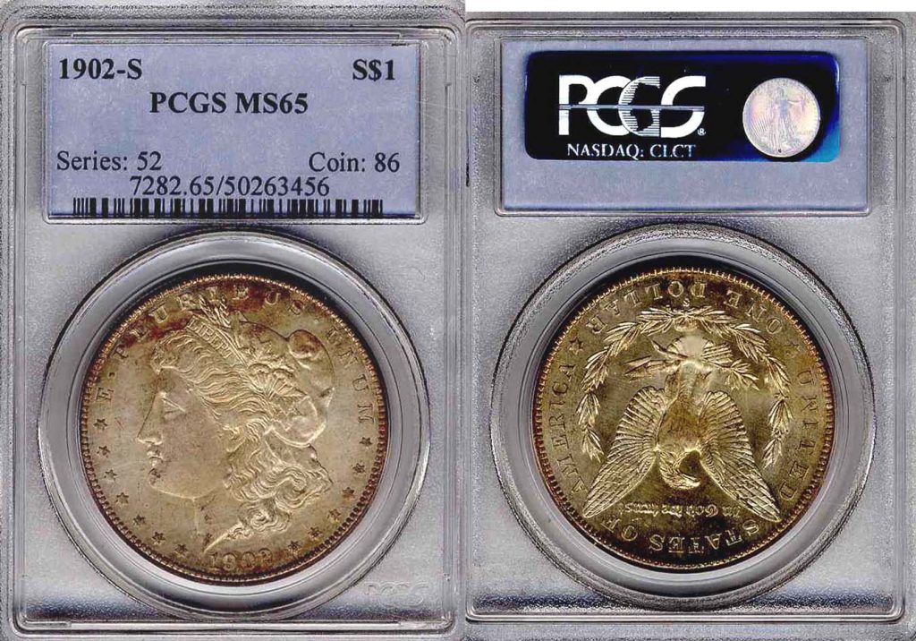 1902 S Morgan Silver Dollar $1 PCGS MS65