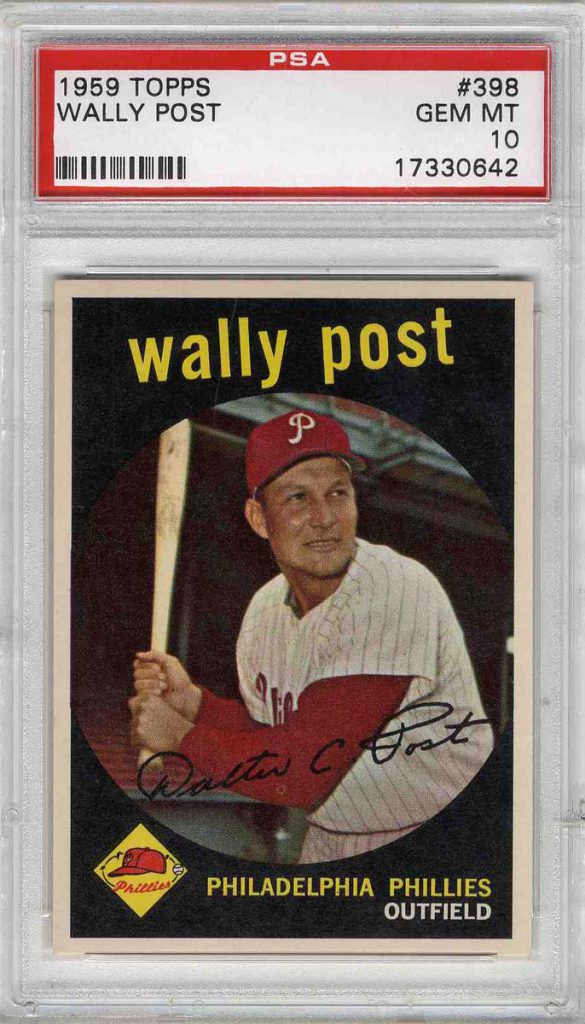 1959 Topps Wally Post #398 PSA 10