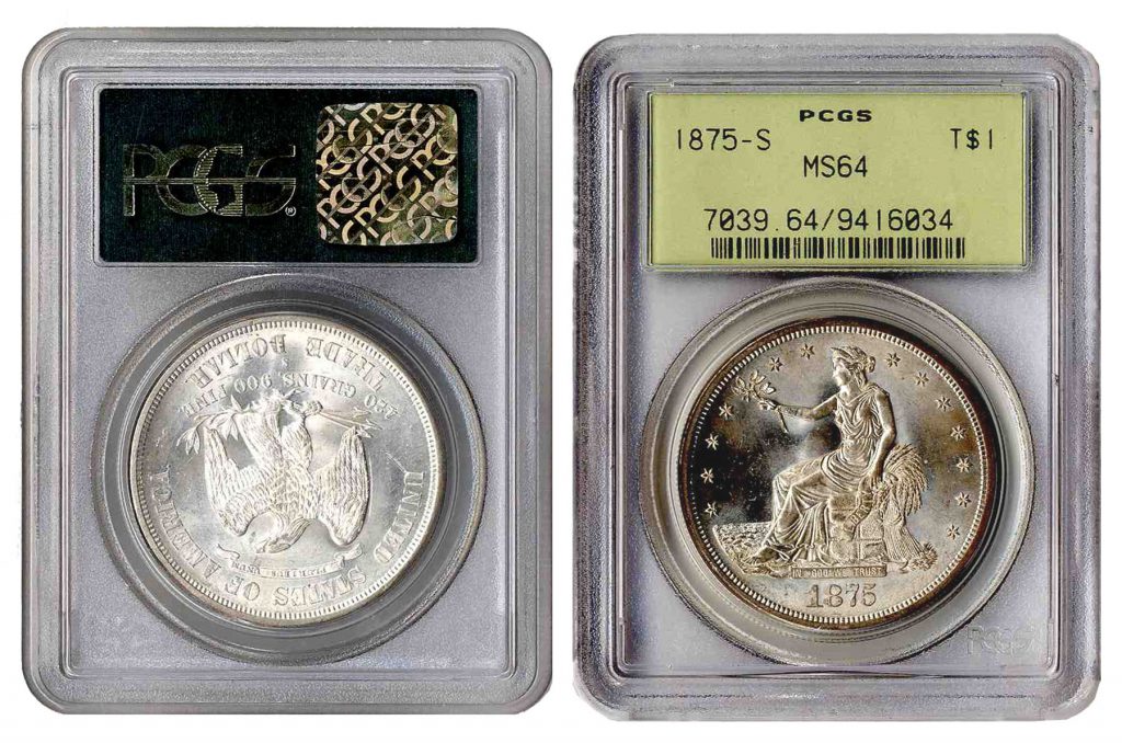 1875 S Silver Trade Dollar PCGS MS64