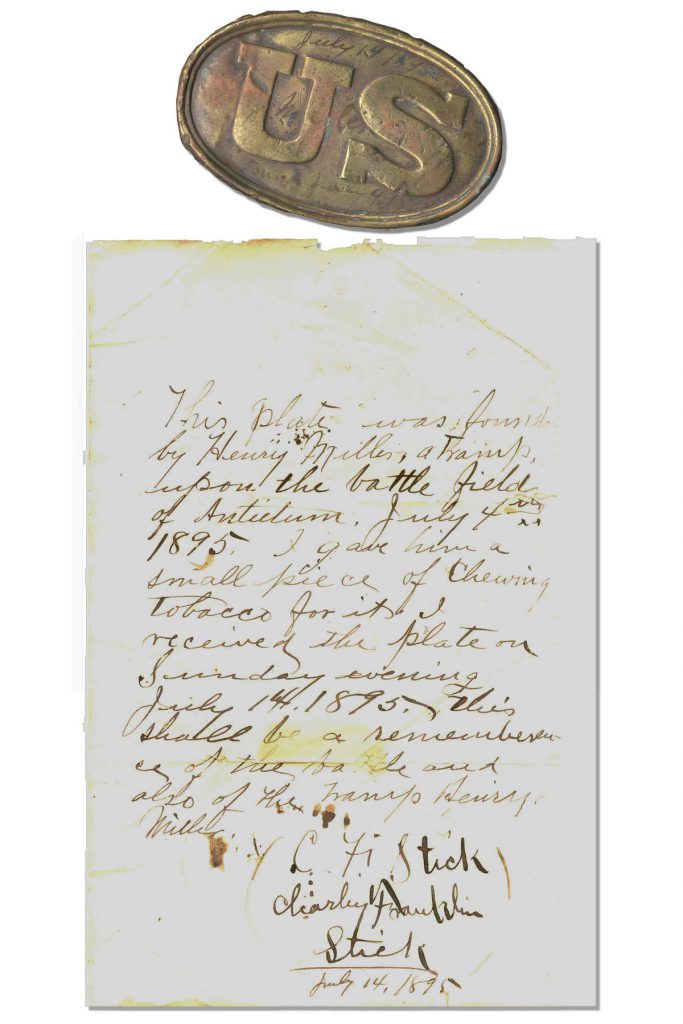Civil War Antietam Union Army Cartridge Box Plate