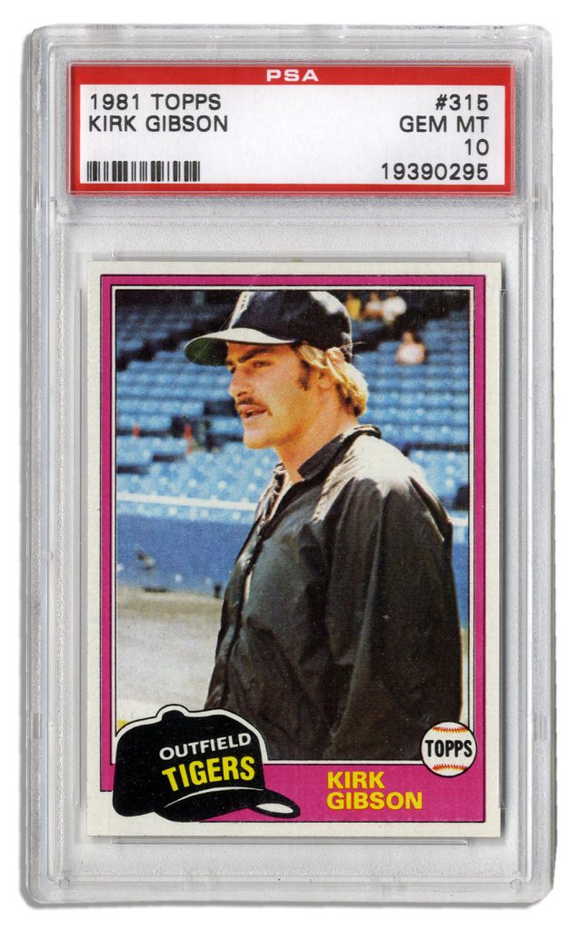 1981 Topps Kirk Gibson #315 PSA 10