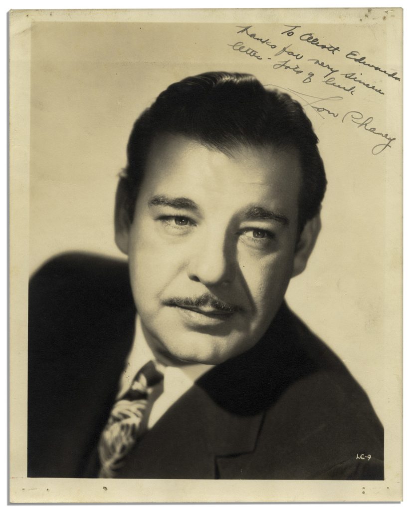 Lon Chaney autograph