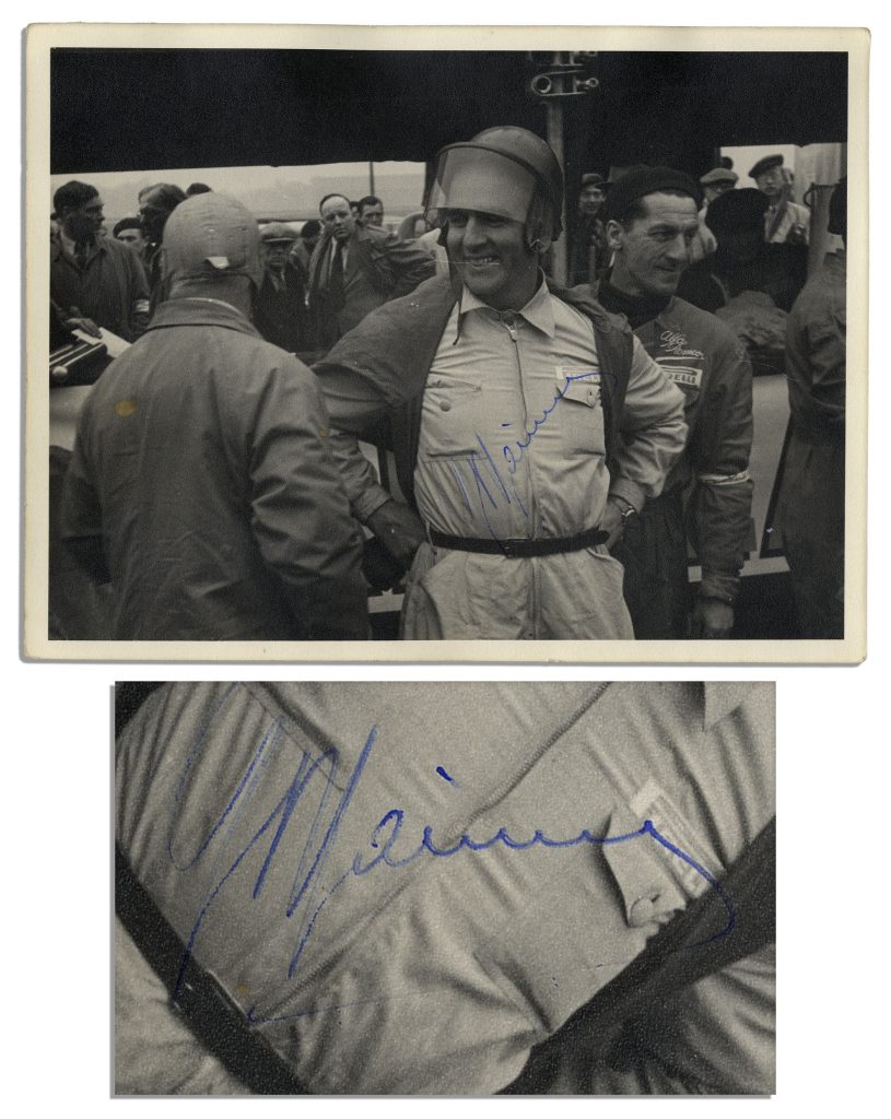 Giuseppe Farina autograph