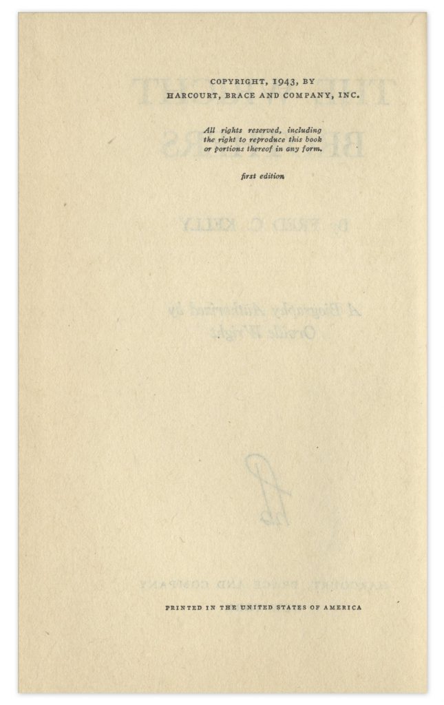 Fred C Kelly Wright Brothers