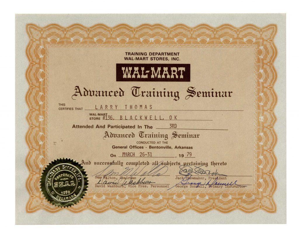 Sam Walton autograph 