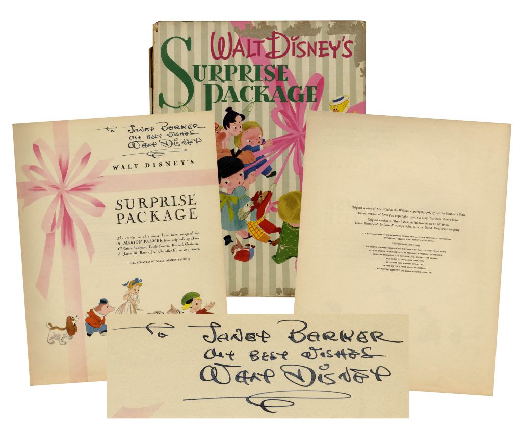 Walt Disney Surprise Package signed book