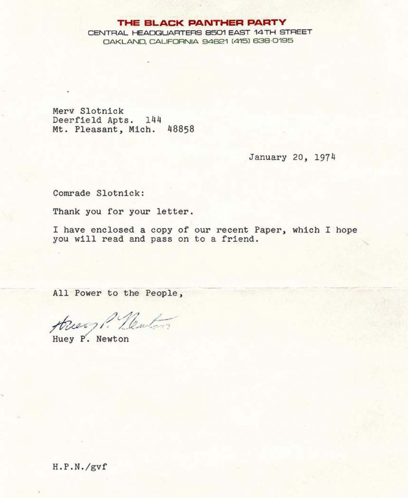 Huey Newton autograph