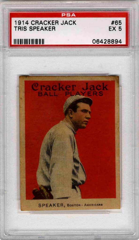 1914 Cracker Jack Tris Speaker #65 PSA 5