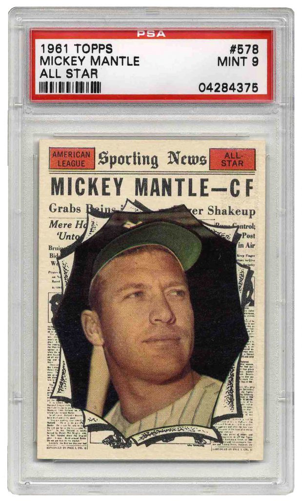 1961 Topps Mickey Mantle All Star #578 PSA 9