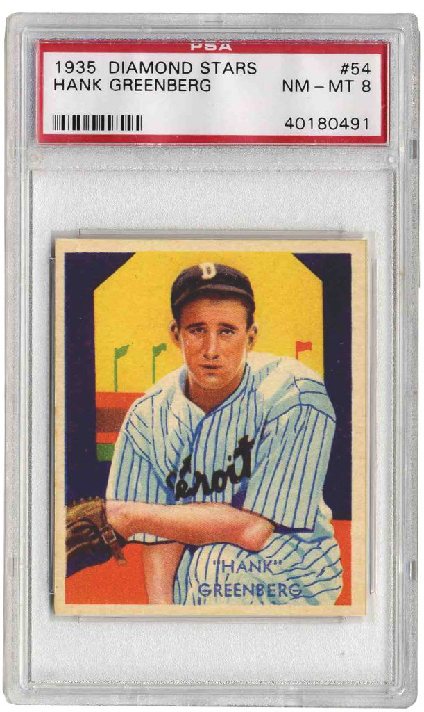 1935 Diamond Stars Hank Greenberg #54 PSA 8