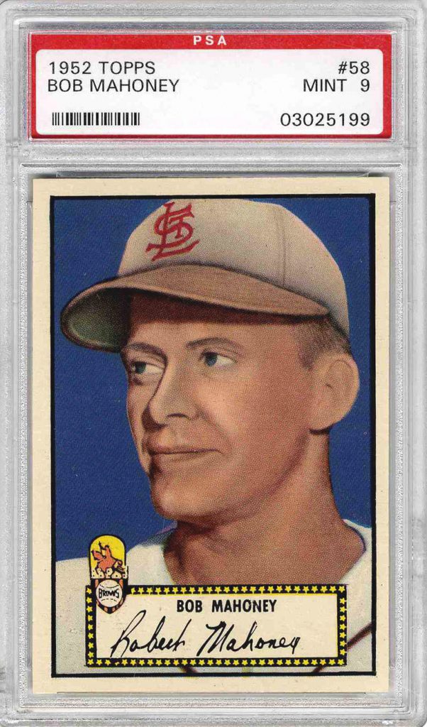1952 Topps Bob Mahoney #58 PSA 9