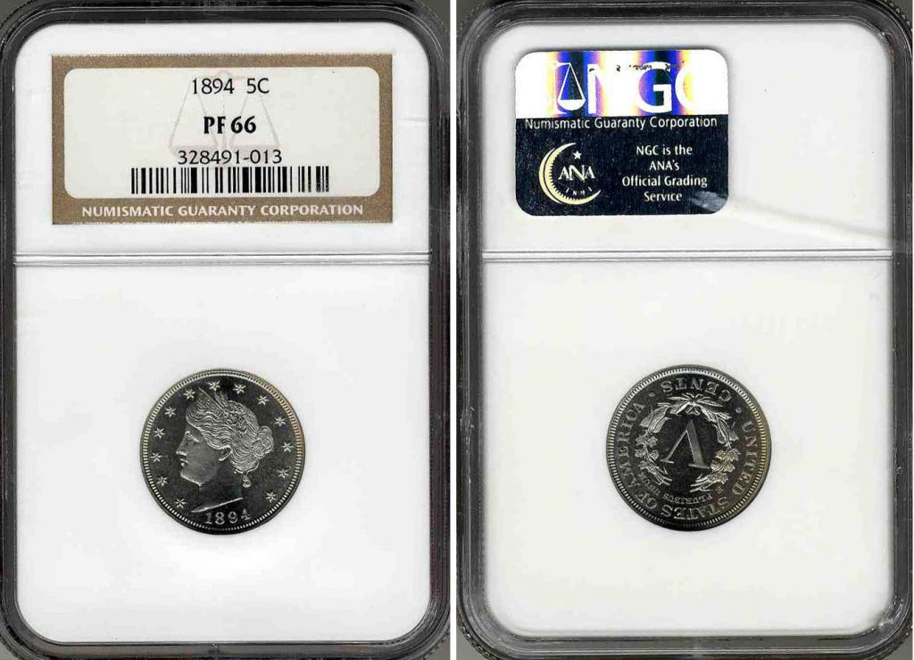 1894 Liberty 5c NGC PF66 
