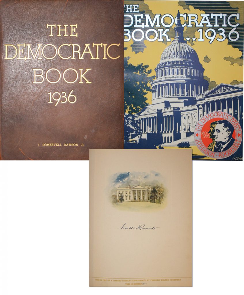 Franklin D Roosevelt Democratic book signed