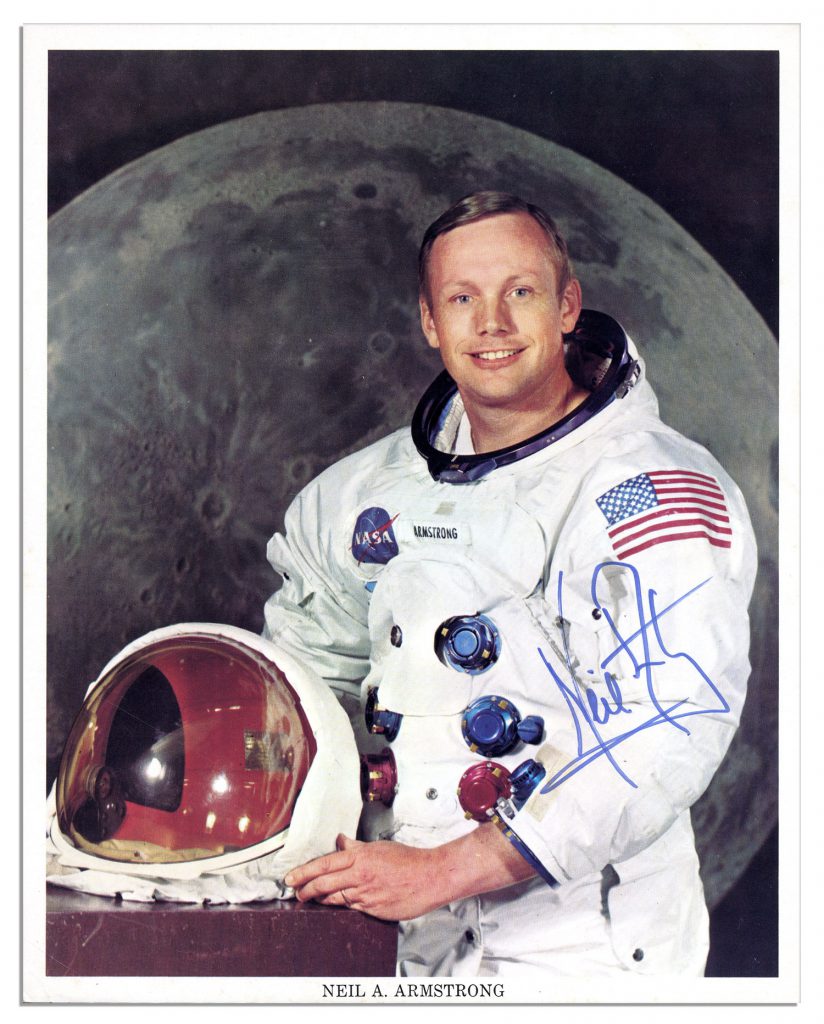 Neil Armstrong uninscribed signed photo