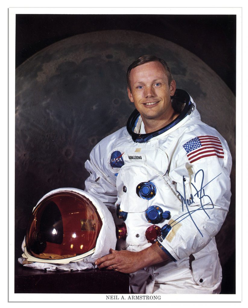 Neil Armstrong uninscribed signed photo