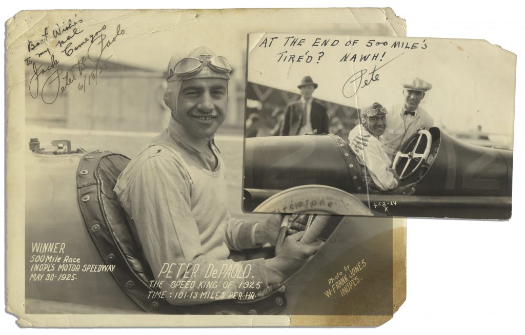 Indianapolis 500 program signed